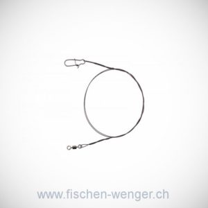 Stucki Stahlvorfach (Japan) montiert Wirbel/Karabiner